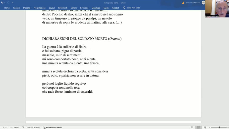Lezione 5. Testi, opere, poesie, materiali verbovisivi (1)